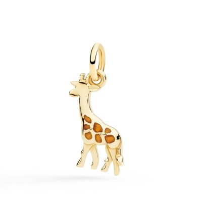 DoDo / Natura / ciondolo giraffa / oro giallo 9 kt e smalto trasparente