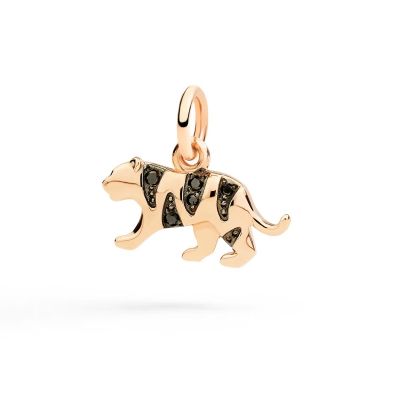 DoDo / Natura / ciondolo tigre / oro rosa 9 kt e diamanti neri