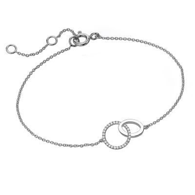 Crivelli / bracciale con cerchi / oro bianco e diamanti