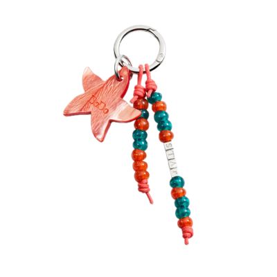 DoDo / bag charm stellina / argento, plastica, bioresina / rosso e verde
