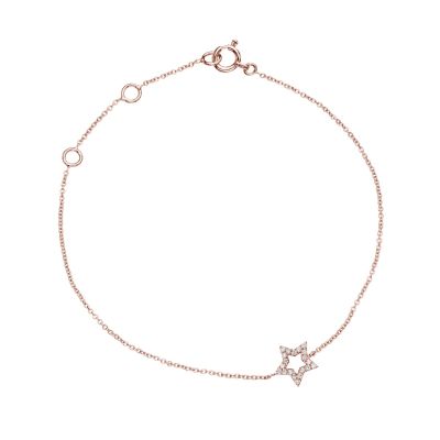 Crivelli / bracciale stellina traforata / oro rosa e diamanti