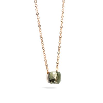 Pomellato / Nudo Petit / pendente con catena / oro rosa e prasiolite