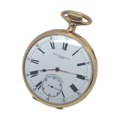 Patek Philippe & CIE / Gondolo / cronometro da tasca / quadrante bianco / cassa oro rosa 18 Kt