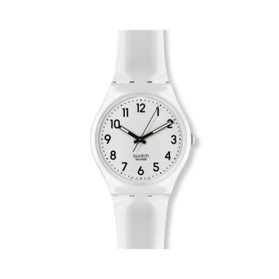 Swatch / Gent / Just White / orologio unisex / quadrante bianco / cassa plastica / cinturino plastica