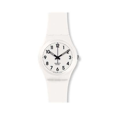 Swatch / Gent / Just White Soft / orologio unisex / quadrante bianco / cassa plastica / cinturino plastica
