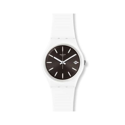 Swatch / Gent / Anti Slip / orologio unisex / quadrante nero / cassa plastica / cinturino silicone