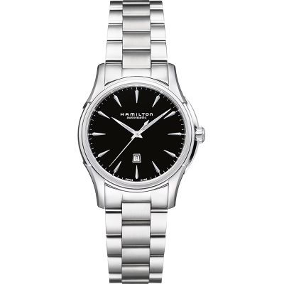 Hamilton Jazzmaster Viewmatic / orologio donna / quadrante nero / cassa e bracciale acciaio