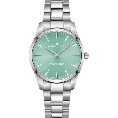Hamilton Jazzmaster Quartz / orologio unisex / quadrante turchese / cassa e bracciale acciaio