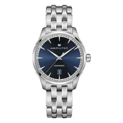 Hamilton Jazzmaster Auto / orologio uomo / quadrante blu / cassa e bracciale acciaio