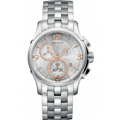 Hamilton Jazzmaster Chrono / orologio uomo / quadrante argentato / cassa e bracciale acciaio