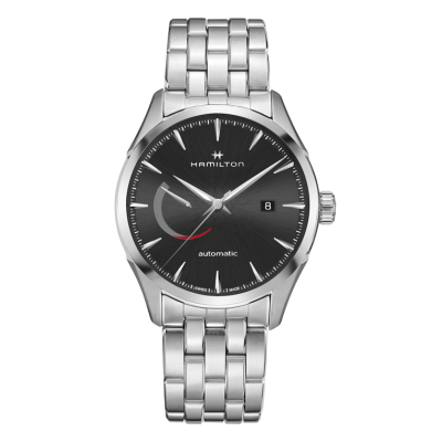 Hamilton Jazzmaster Power Reserve Auto / orologio uomo / quadrante antracite / cassa e bracciale acciaio