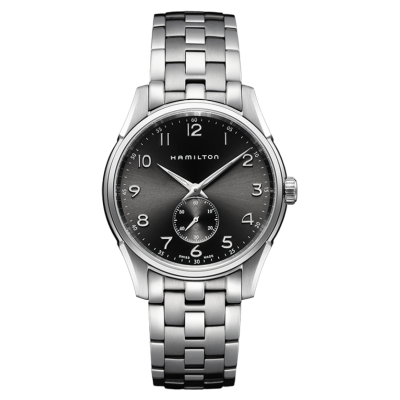 Hamilton Jazzmaster Thinline Small Second Quartz / orologio uomo / quadrante grigio / cassa e bracciale acciaio