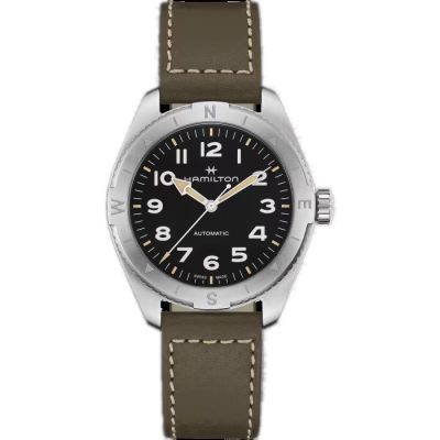 Hamilton Khaki Field Expedition Auto / orologio uomo / quadrante nero / cassa acciaio / cinturino verde