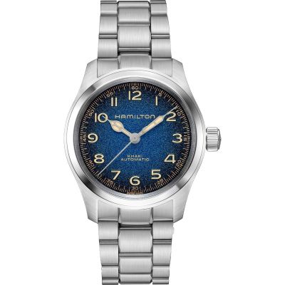 Hamilton Khaki Field Murph Auto - 38 mm / orologio unisex / quadrante blu / cassa e bracciale acciaio