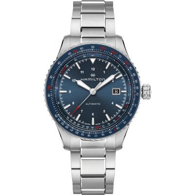 Hamilton Khaki Aviation Converter Auto / orologio uomo / quadrante blu / cassa e bracciale acciaio