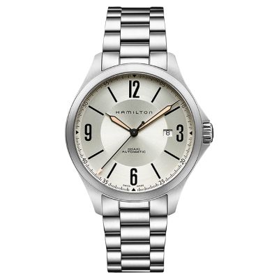 Hamilton Khaki Aviation / orologio uomo / quadrante argentato / cassa e bracciale acciaio