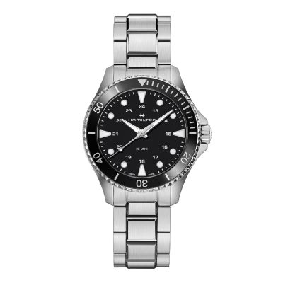 Hamilton Khaki Navy Scuba Quartz / orologio unisex / quadrante nero / cassa e bracciale acciaio