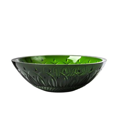 Mario Luca Giusti / Italia / insalatiera con posate / acrilico / verde