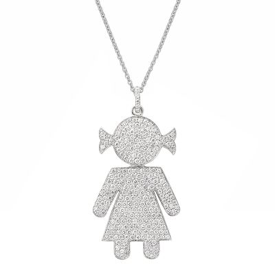 Crivelli / Easy / girocollo bimba maxi / oro bianco e diamanti