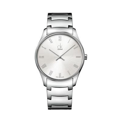 Calvin Klein Classic / orologio uomo / quadrante argentato / cassa e bracciale acciaio