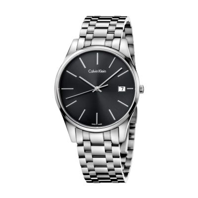 Calvin Klein Time / orologio uomo / quadrante nero / cassa e bracciale acciaio