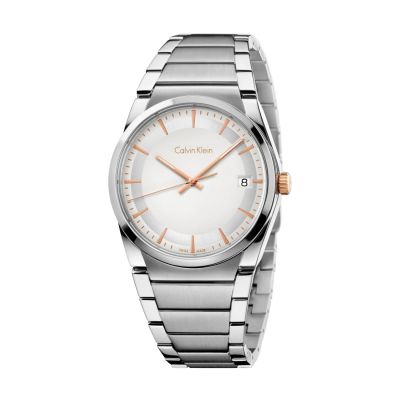 Calvin Klein Step / orologio uomo / quadrante argentato / cassa e bracciale acciaio