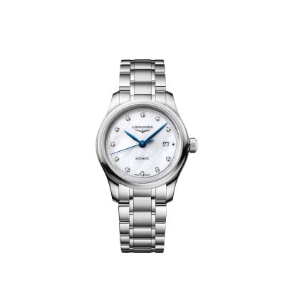Longines Master Collection / orologio donna / quadrante madreperla bianca / cassa e bracciale acciaio