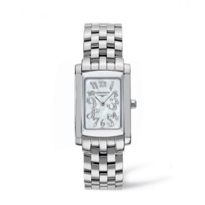 Longines DolceVita / orologio donna / quadrante bianco / cassa e bracciale acciaio 