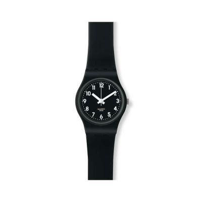 Swatch / Originals Lady / Lady Black Single / orologio donna / quadrante nero / cassa plastica / cinturino silicone