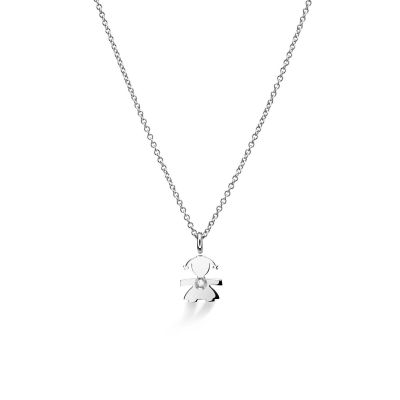 leBebé / I Preziosi / collana e ciondolo bimba / oro bianco e diamante