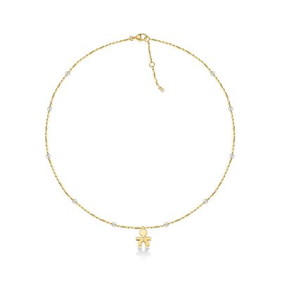 leBebé / Le Perle / collana bimbo / oro giallo, perle e diamante