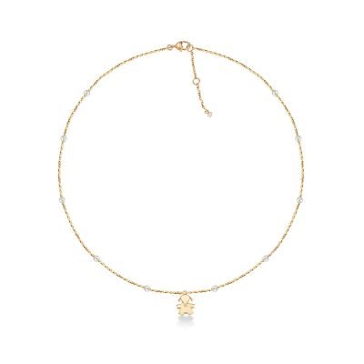 leBebé / Le Perle / collana bimba / oro giallo, perle e diamante