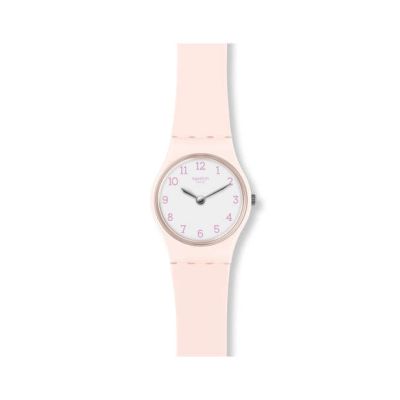 Swatch / Lady / Pinkbelle / orologio donna / quadrante bianco / cassa plastica / cinturino silicone