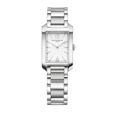Baume & Mercier Hampton / orologio donna / quadrante argentato / cassa e bracciale acciaio