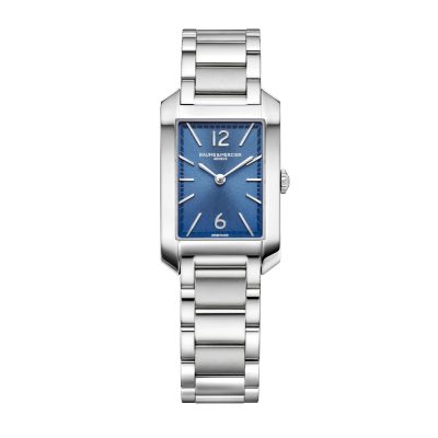 Baume & Mercier Hampton / orologio donna / quadrante blu soleil / cassa e bracciale acciaio