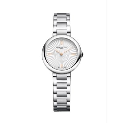 Joia de Baume & Mercier / orologio donna / quadrante argentato soleil / cassa e bracciale acciaio