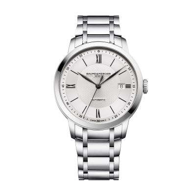 Baume & Mercier Classima / orologio uomo / quadrante argentato soleil / cassa e bracciale acciaio