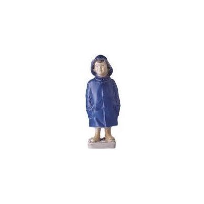 Royal Copenhagen Figurina / Bimbo con impermeabile mini / porcellana