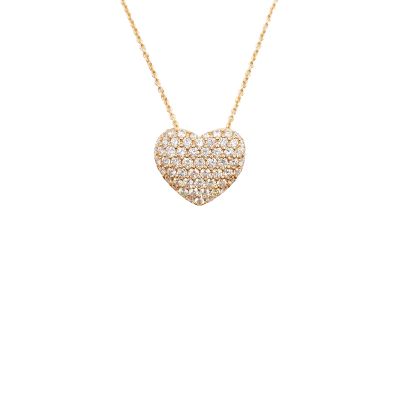 Crivelli / collana con pendente cuore / oro rosa e diamanti