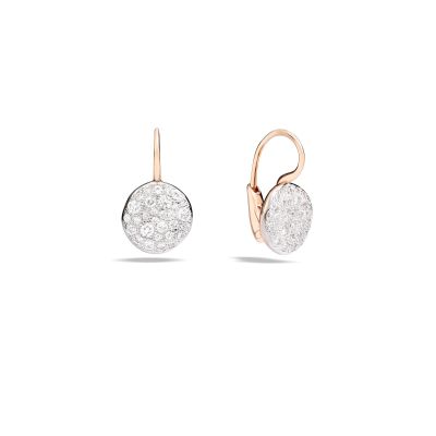Pomellato / Sabbia / orecchini / oro rosa rodiato e diamanti