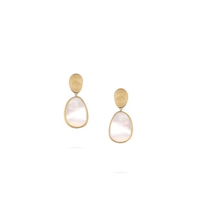 Marco Bicego / Lunaria / orecchini pendenti / oro giallo e madreperla bianca
