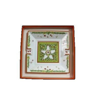 Hermès / Le jardin de Pythagore / posacenere / porcellana / bianco, verde, azzurro, rosso