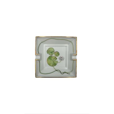 Hermès / Nil Or / posacenere / porcellana / bianco, verde, oro