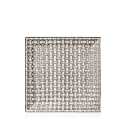 Hermès / Mosaïque au 24 platine / piatto quadrato n°4 / porcellana