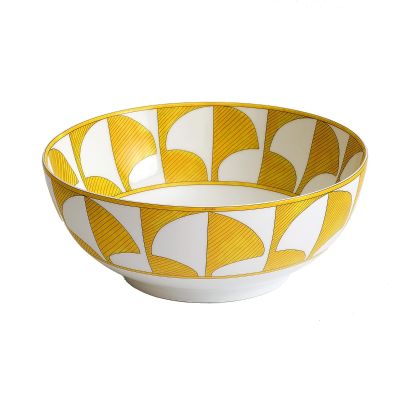Hermès / Soleil d'Hermes / insalatiera piccola / porcellana / bianco, giallo