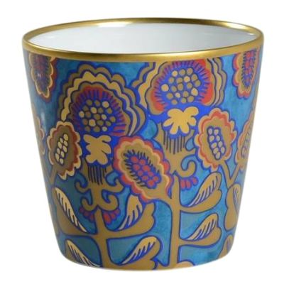 Hermès / Ballets Russes / tazza cocktail / porcellana/ azzurro, blu, giallo, rosso, oro