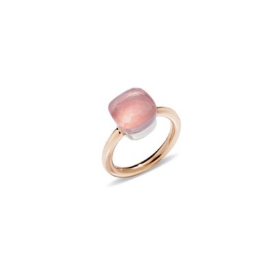 Pomellato / Nudo Classic / anello / oro rosa, oro bianco e quarzo rosa