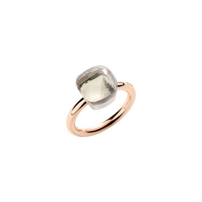 Pomellato / Nudo Classic / anello / oro rosa, oro bianco e topazio bianco