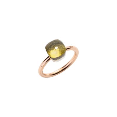Pomellato / Nudo Petit / anello / oro rosa, oro bianco e quarzo lemon