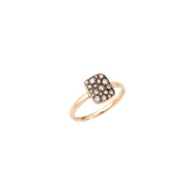 Pomellato / Sabbia / anello / oro rosa e diamanti brown